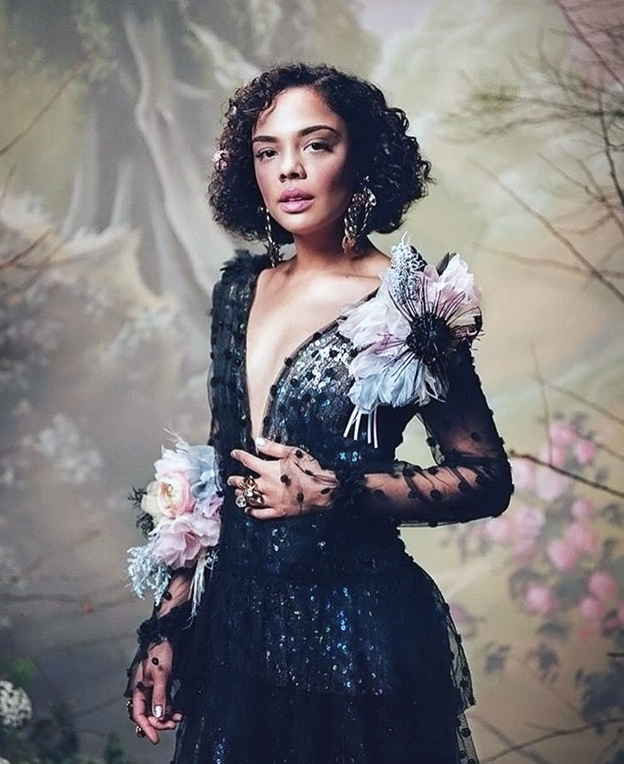 Tessa Thompson nude naked topless hot sexy cleavage9