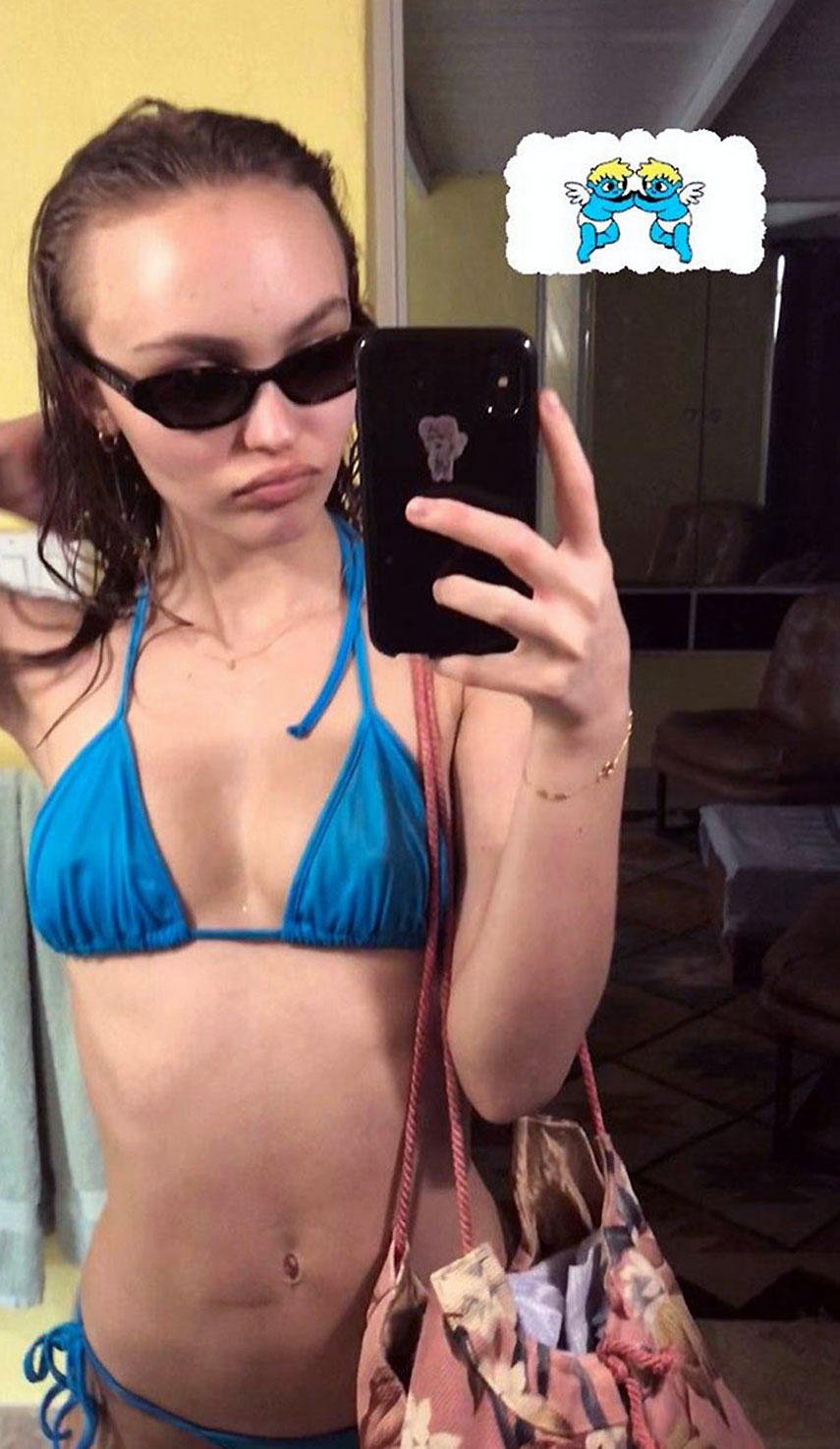 Lily Rose Depp nude topless porn LeakedDiaries 2