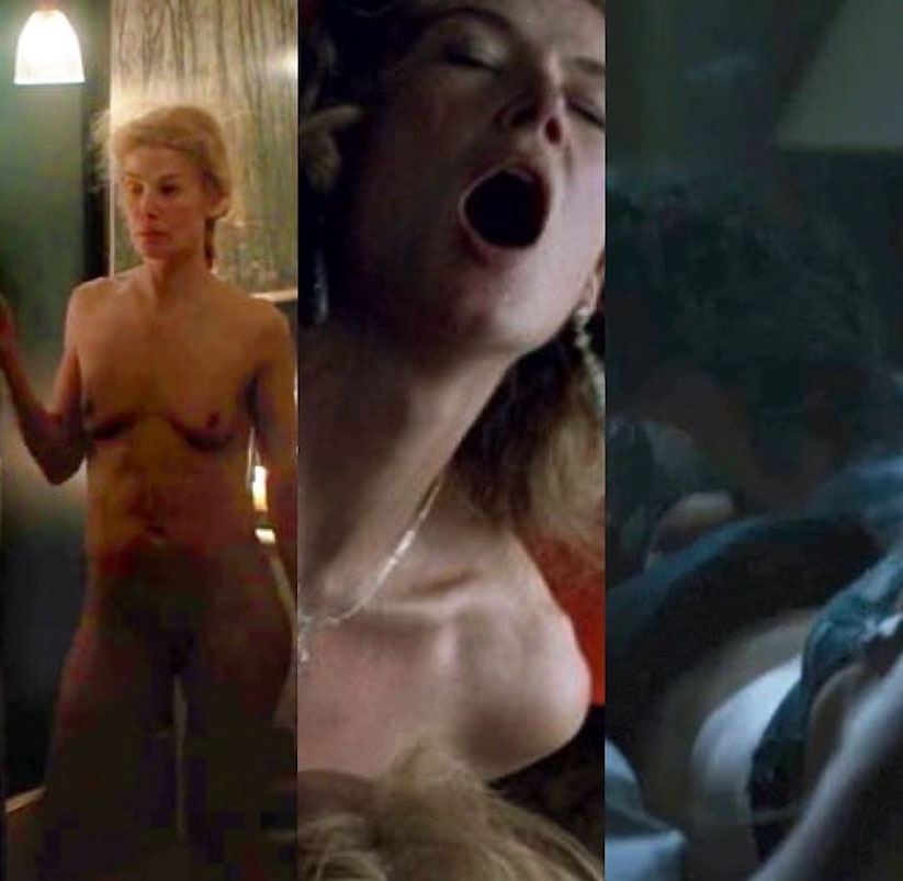Check out stunning actress Rosamund Pike nude and topless sex scenes from h...